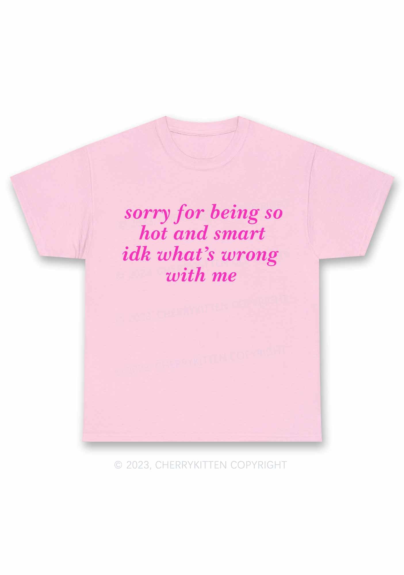 Sorry For Being So Smart Y2K Chunky Shirt Cherrykitten