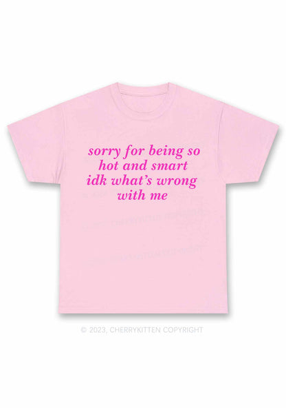 Sorry For Being So Smart Y2K Chunky Shirt Cherrykitten