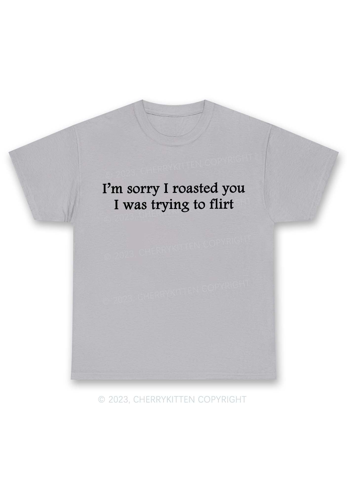 I Was Trying To Flirt Y2K Chunky Shirt Cherrykitten
