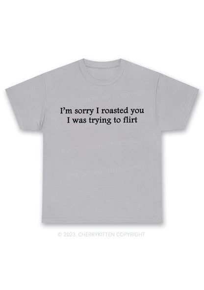 I Was Trying To Flirt Y2K Chunky Shirt Cherrykitten