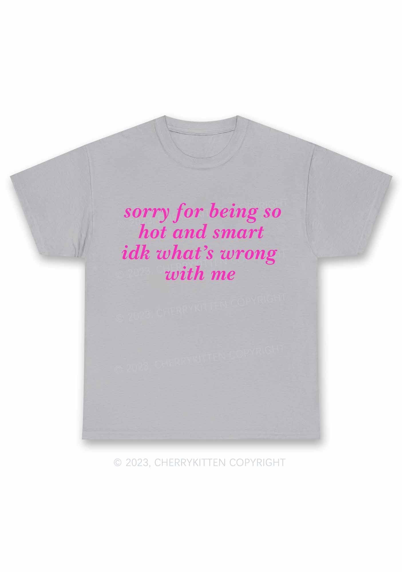 Sorry For Being So Smart Y2K Chunky Shirt Cherrykitten