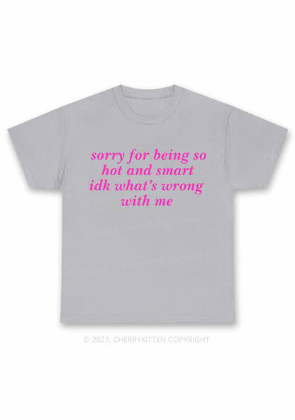 Sorry For Being So Smart Y2K Chunky Shirt Cherrykitten