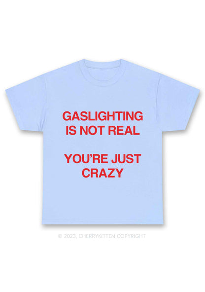 Gaslighting Not Real Y2K Chunky Shirt Cherrykitten