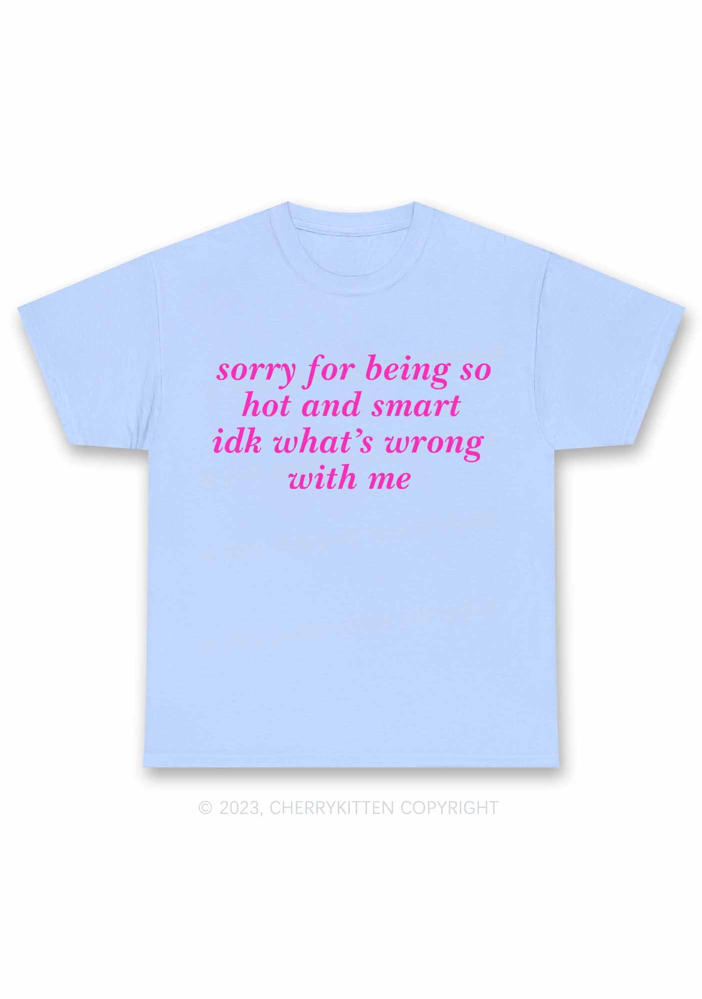 Sorry For Being So Smart Y2K Chunky Shirt Cherrykitten