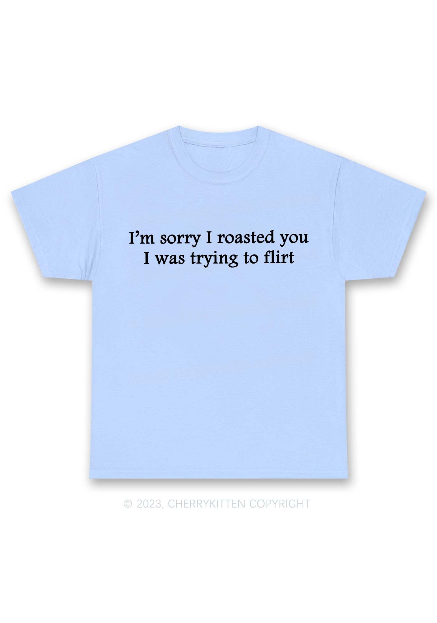 I Was Trying To Flirt Y2K Chunky Shirt Cherrykitten