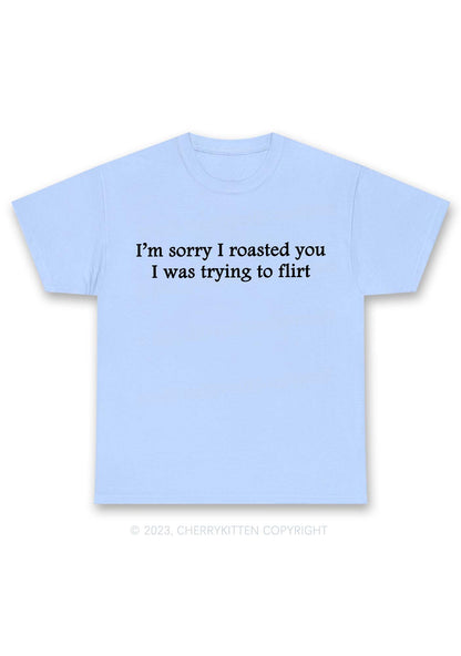 I Was Trying To Flirt Y2K Chunky Shirt Cherrykitten