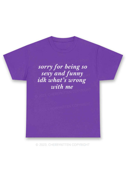 Sorry For Being So Funny Y2K Chunky Shirt Cherrykitten