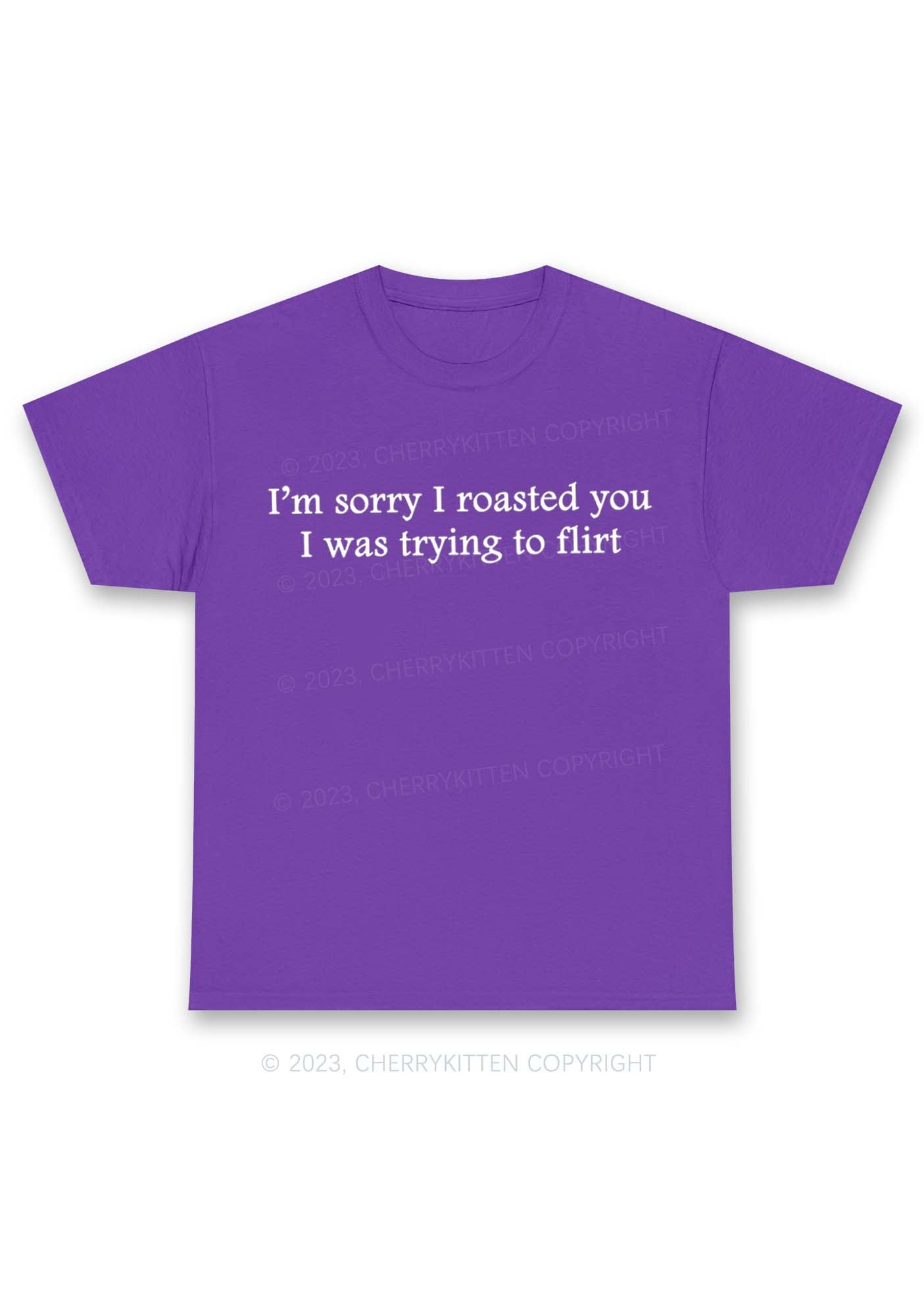 I Was Trying To Flirt Y2K Chunky Shirt Cherrykitten