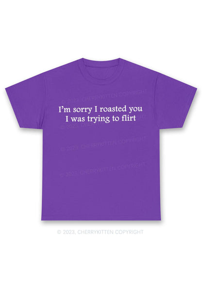 I Was Trying To Flirt Y2K Chunky Shirt Cherrykitten