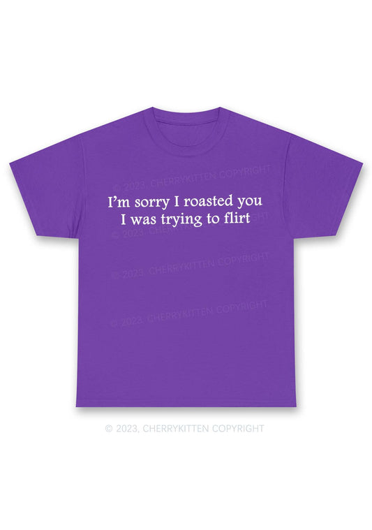 I Was Trying To Flirt Y2K Chunky Shirt Cherrykitten