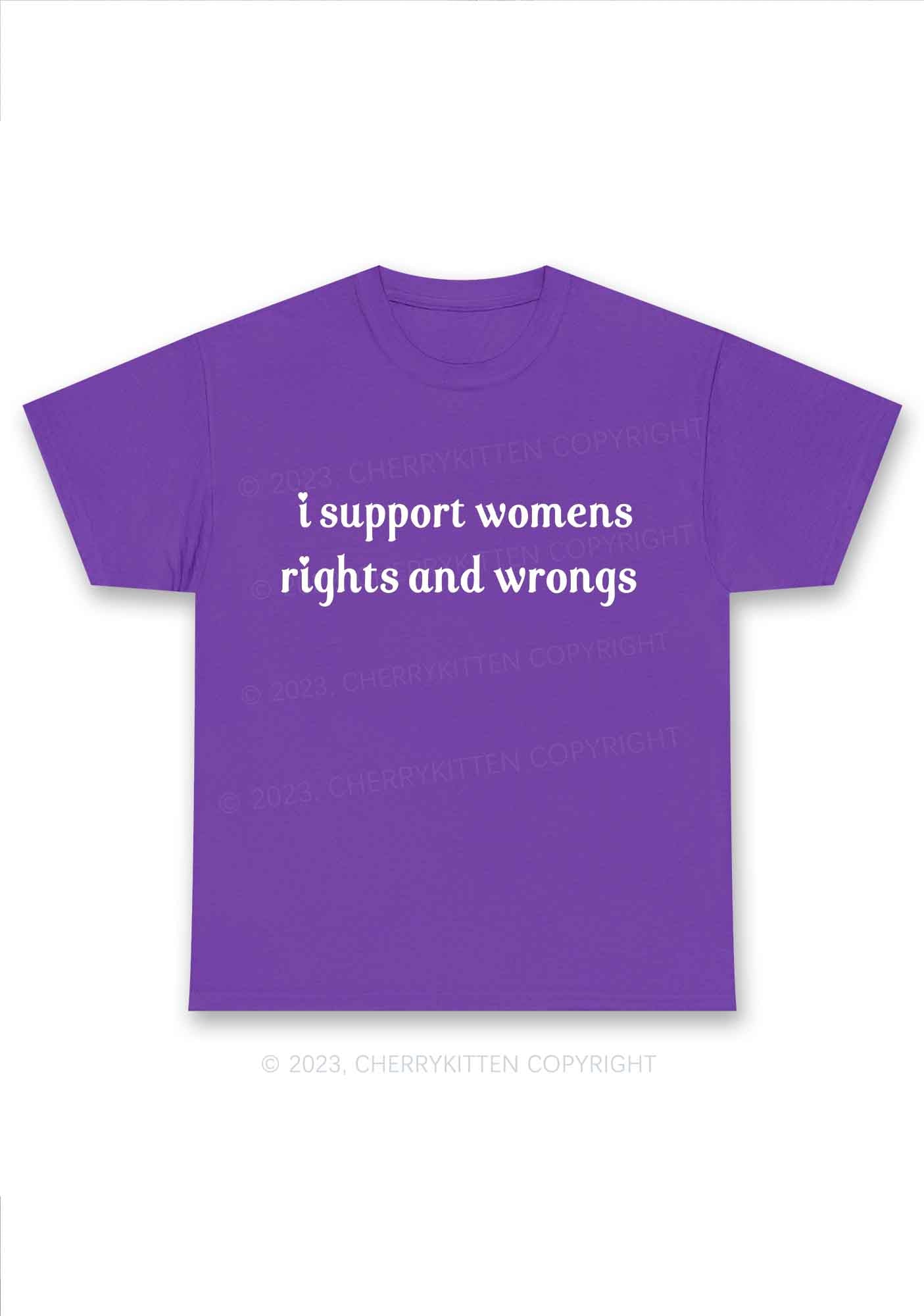 I Support Women Y2K Chunky Shirt Cherrykitten