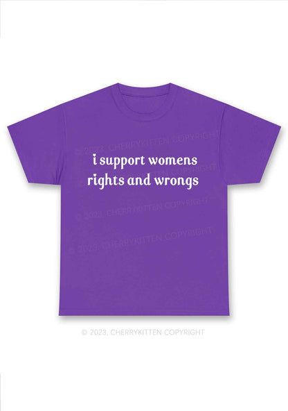 I Support Women Y2K Chunky Shirt Cherrykitten