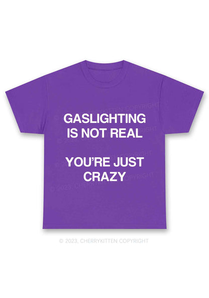 Gaslighting Not Real Y2K Chunky Shirt Cherrykitten