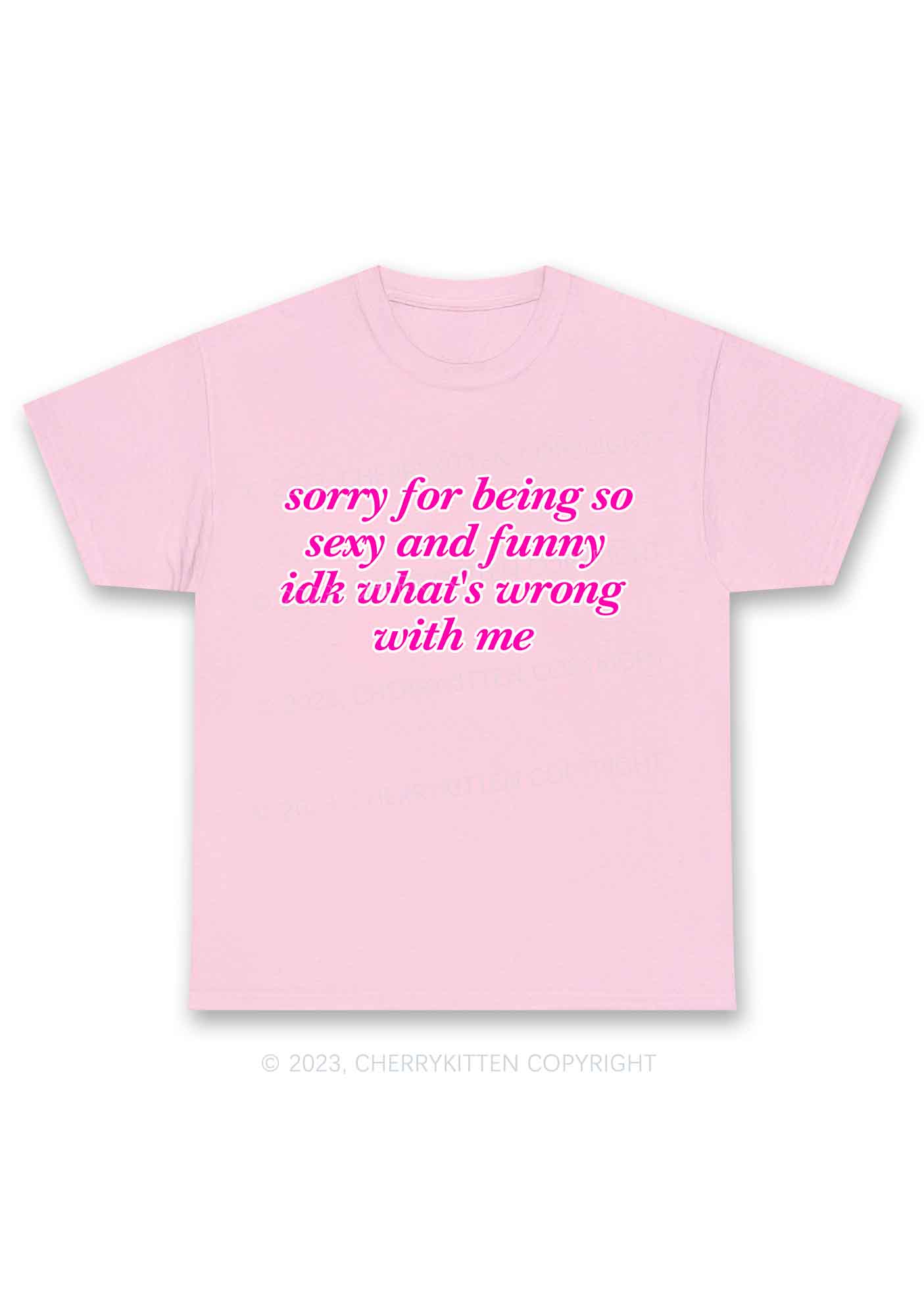 Sorry For Being So Funny Y2K Chunky Shirt Cherrykitten