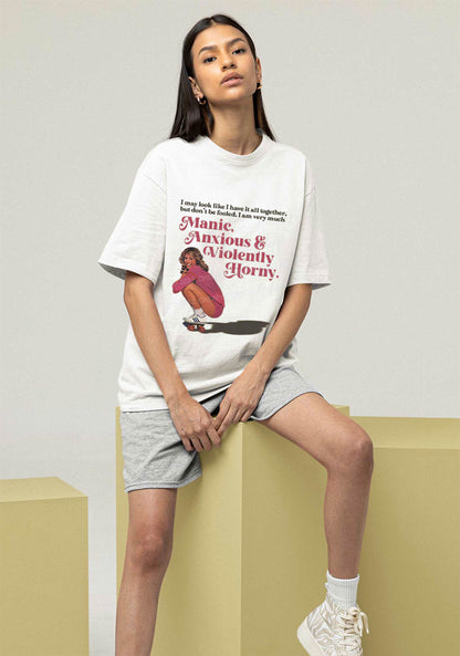 I Am Very Manic Anxious Violently Y2K Chunky Shirt Cherrykitten