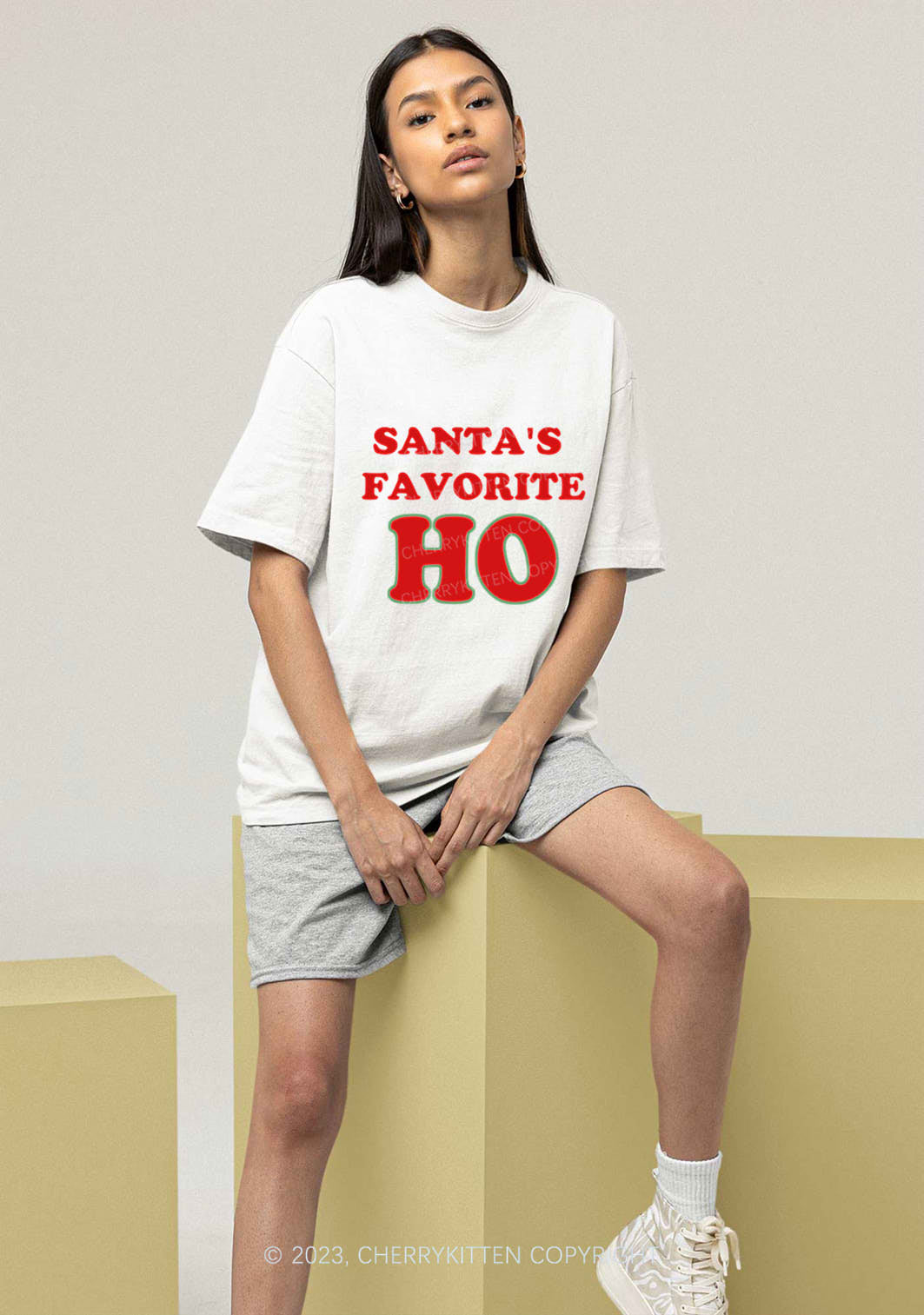 Santa's Favorite Christmas Y2K Chunky Shirt Cherrykitten