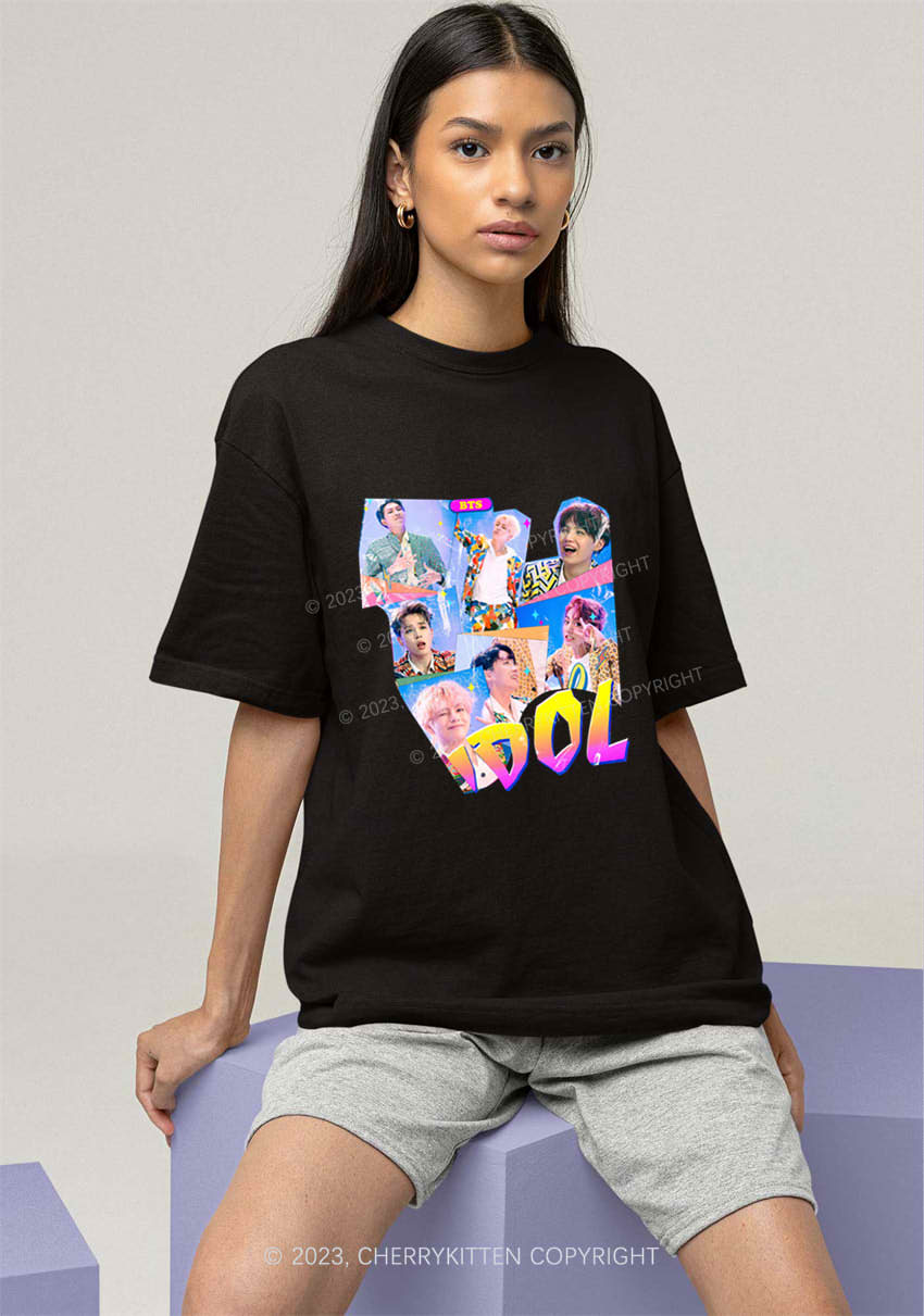 Bangtan Idol Kpop Y2K Chunky Shirt Cherrykitten