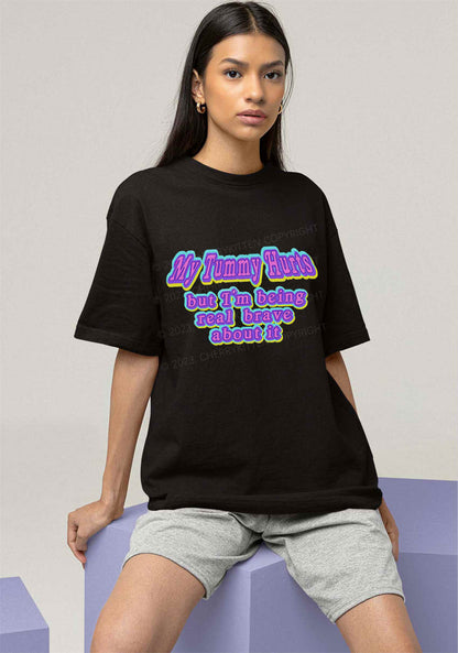 My Tummy Hurts Y2K Chunky Shirt Cherrykitten