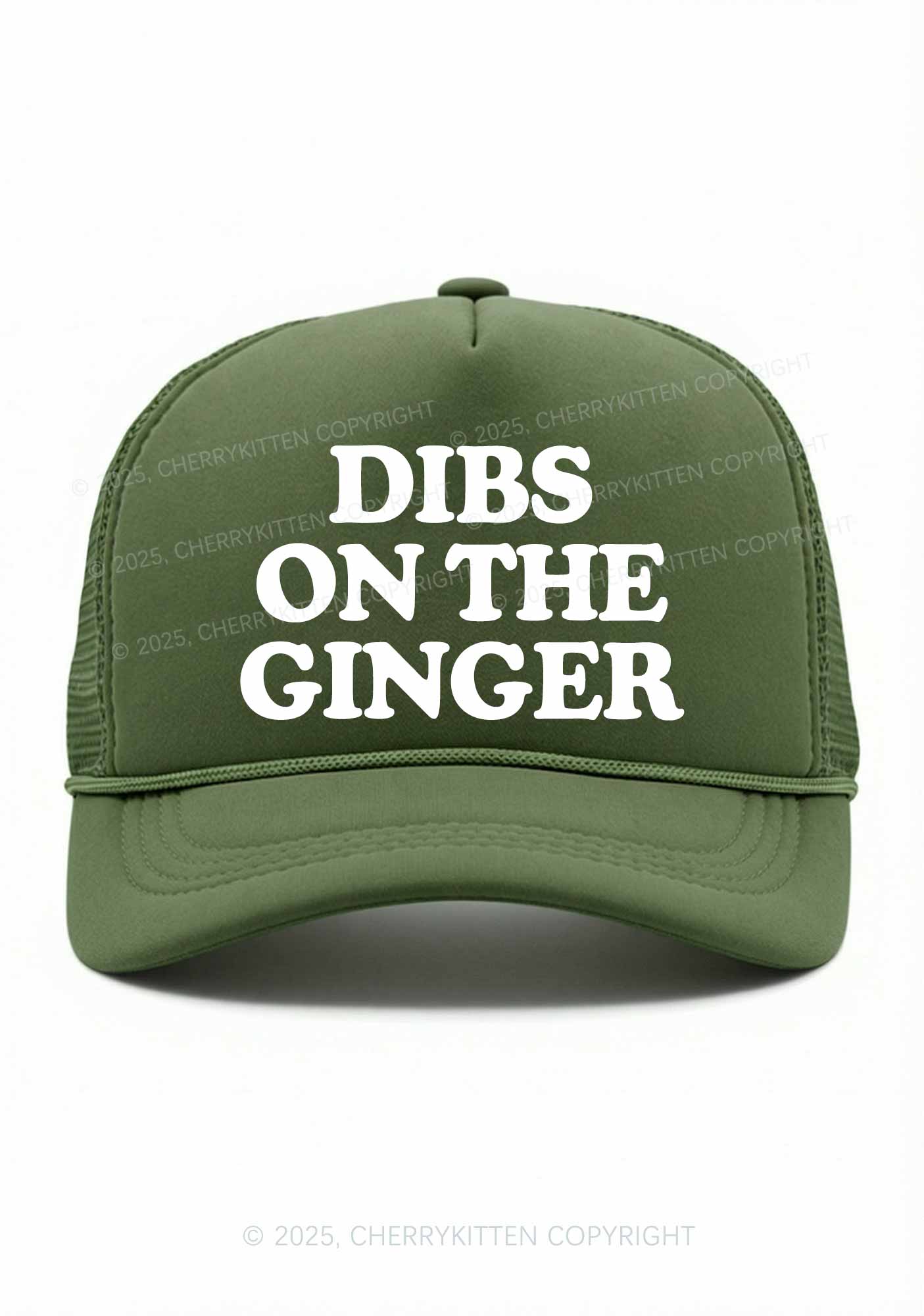 Dibs On The Ginger St Patricks Y2K Trucker Hat Cherrykitten