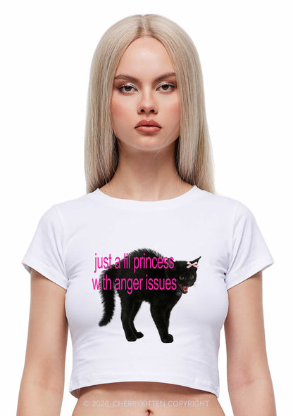 Just A Lil Princess Y2K Baby Tee Cherrykitten