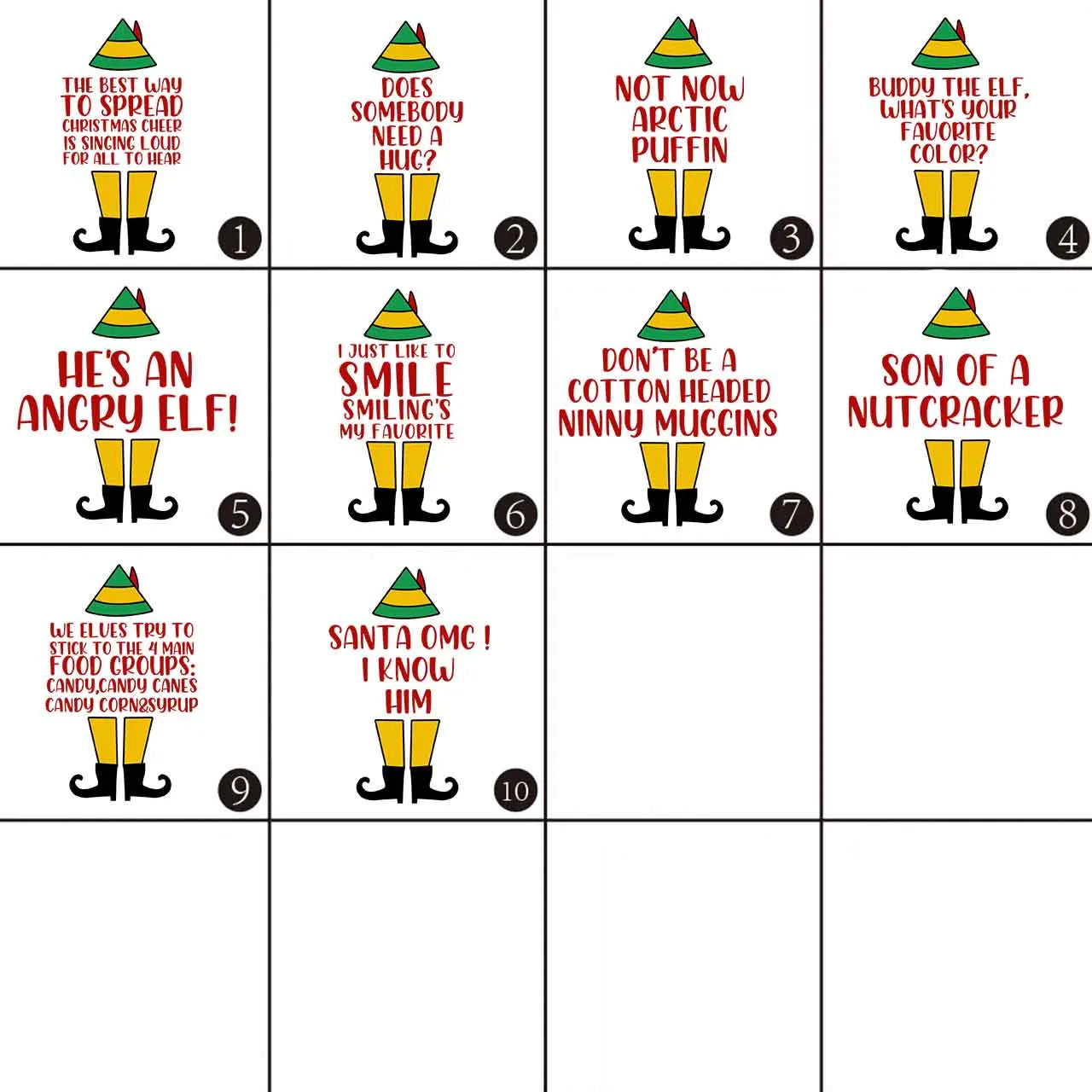 Elf Movie 10 Quotes Christmas Y2K Baby Tee Cherrykitten