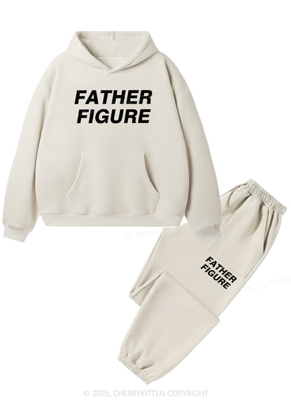 Father Figure Y2K Fleece Hoodie Set Cherrykitten