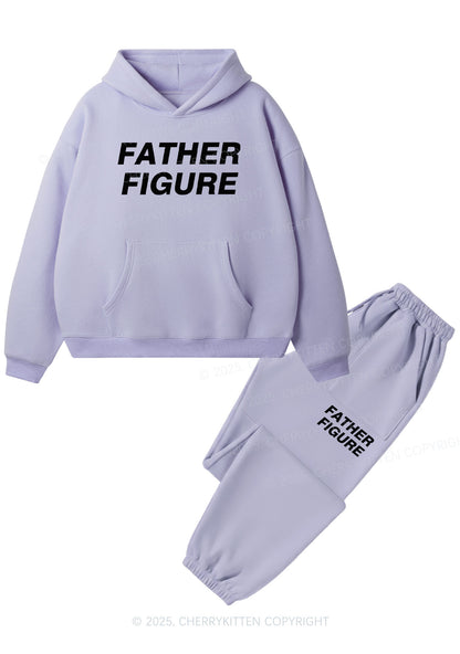 Father Figure Y2K Fleece Hoodie Set Cherrykitten