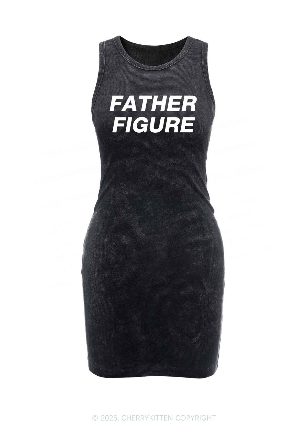 Father Figure Y2K Washed Tank Dress Cherrykitten