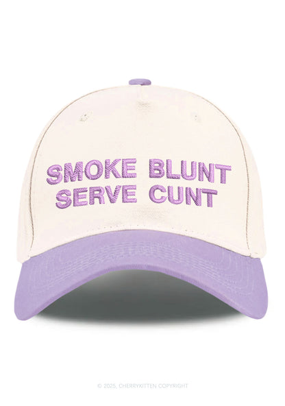 Smoke Blunt Y2K Color Block Baseball Cap Cherrykitten