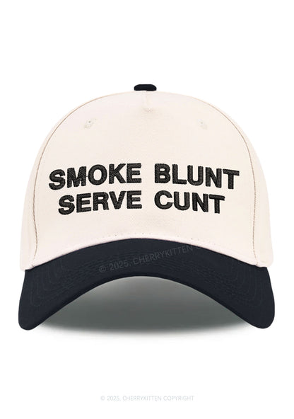 Smoke Blunt Y2K Color Block Baseball Cap Cherrykitten