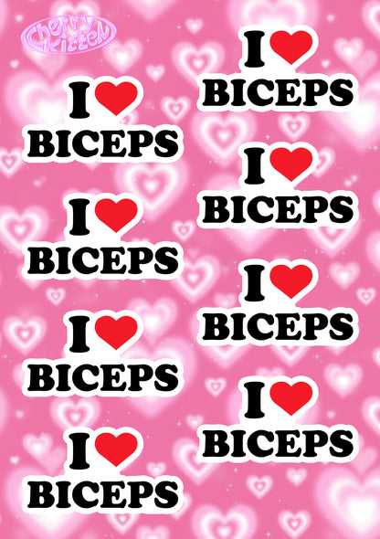 I Love Custom Valentine's Day Y2K Sticker Cherrykitten