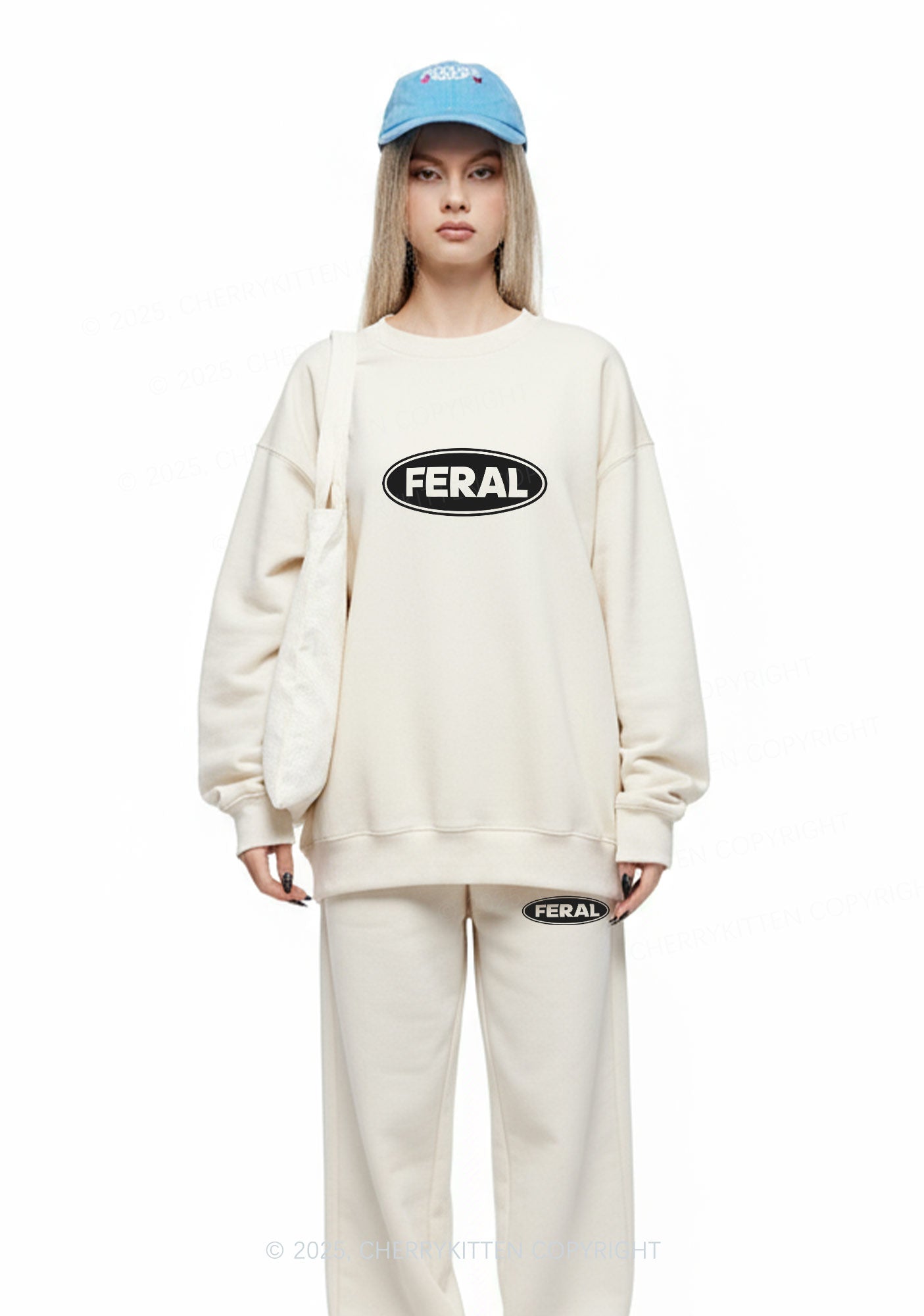 Feral Y2K Fleece Sweatshirts Set Cherrykitten