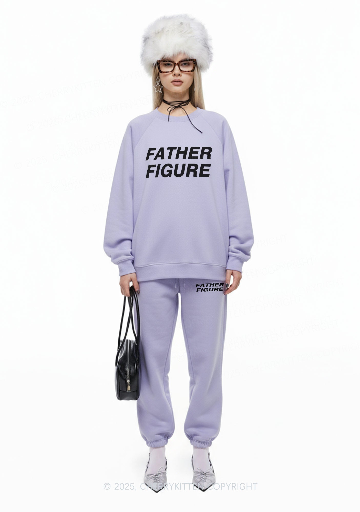 Father Figure Y2K Fleece Sweatshirts Set Cherrykitten