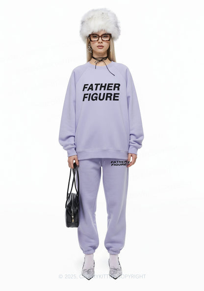 Father Figure Y2K Fleece Sweatshirts Set Cherrykitten