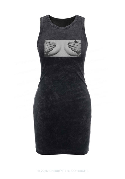 Touch Bxxbs Y2K Washed Tank Dress Cherrykitten