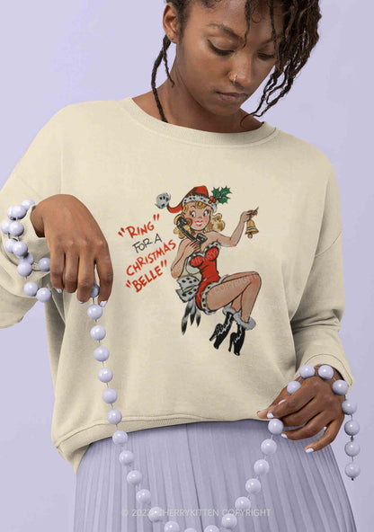 Ring For A Christmas Belle Y2K Sweatshirt Cherrykitten