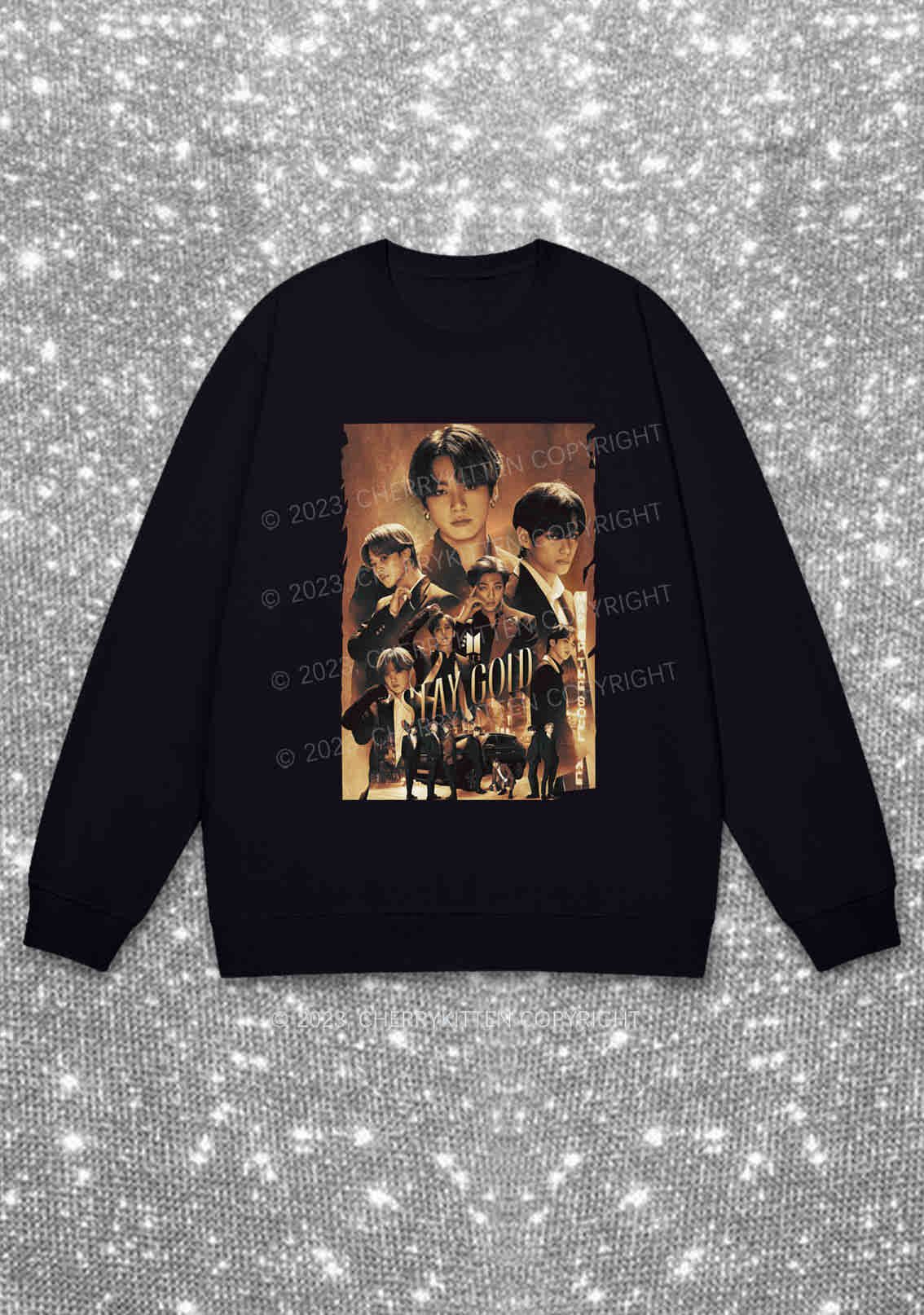 Bangtan Stay Gold Y2K Sweatshirt Cherrykitten