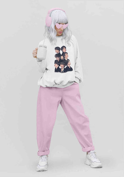 Bangtan Photos Kpop Y2K Sweatshirt Cherrykitten