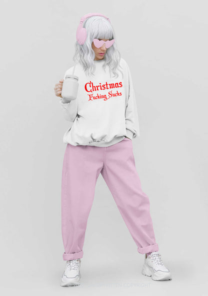 Christmas Sucks Y2K Sweatshirt Cherrykitten