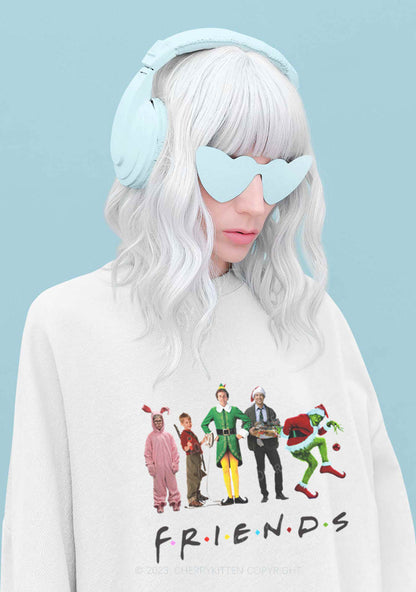 Christmas Movies Character Friends Y2K Sweatshirt Cherrykitten