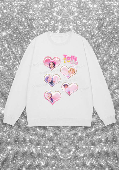 Talk To Me Hearts Y2K Kpop Sweatshirt Cherrykitten