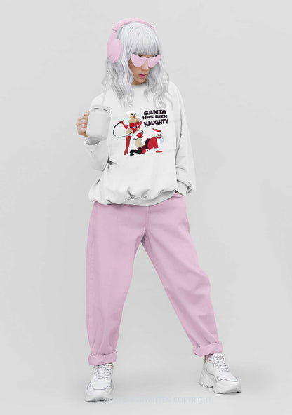 Santa Has Been Naughty Christmas Y2K Sweatshirt Cherrykitten