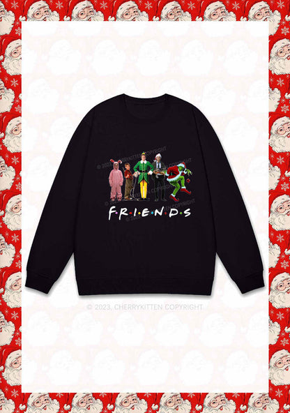 Christmas Movies Character Friends Y2K Sweatshirt Cherrykitten