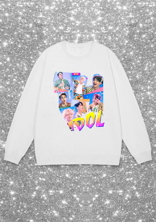 Bangtan Idol Kpop Y2K Sweatshirt Cherrykitten