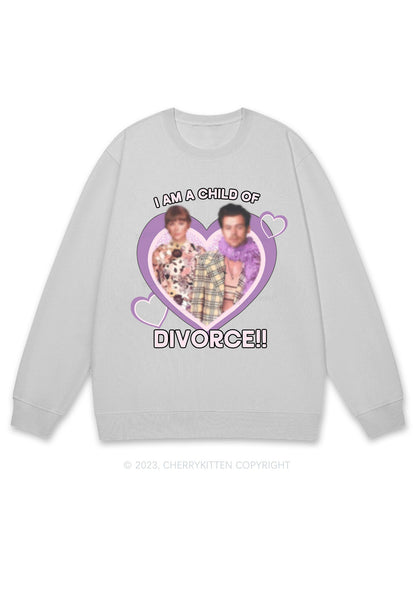 Personalized Child Of Divorce Photo Y2K Sweatshirt Cherrykitten