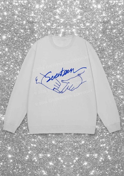 Hand Gesture Svt Kpop Y2K Sweatshirt Cherrykitten