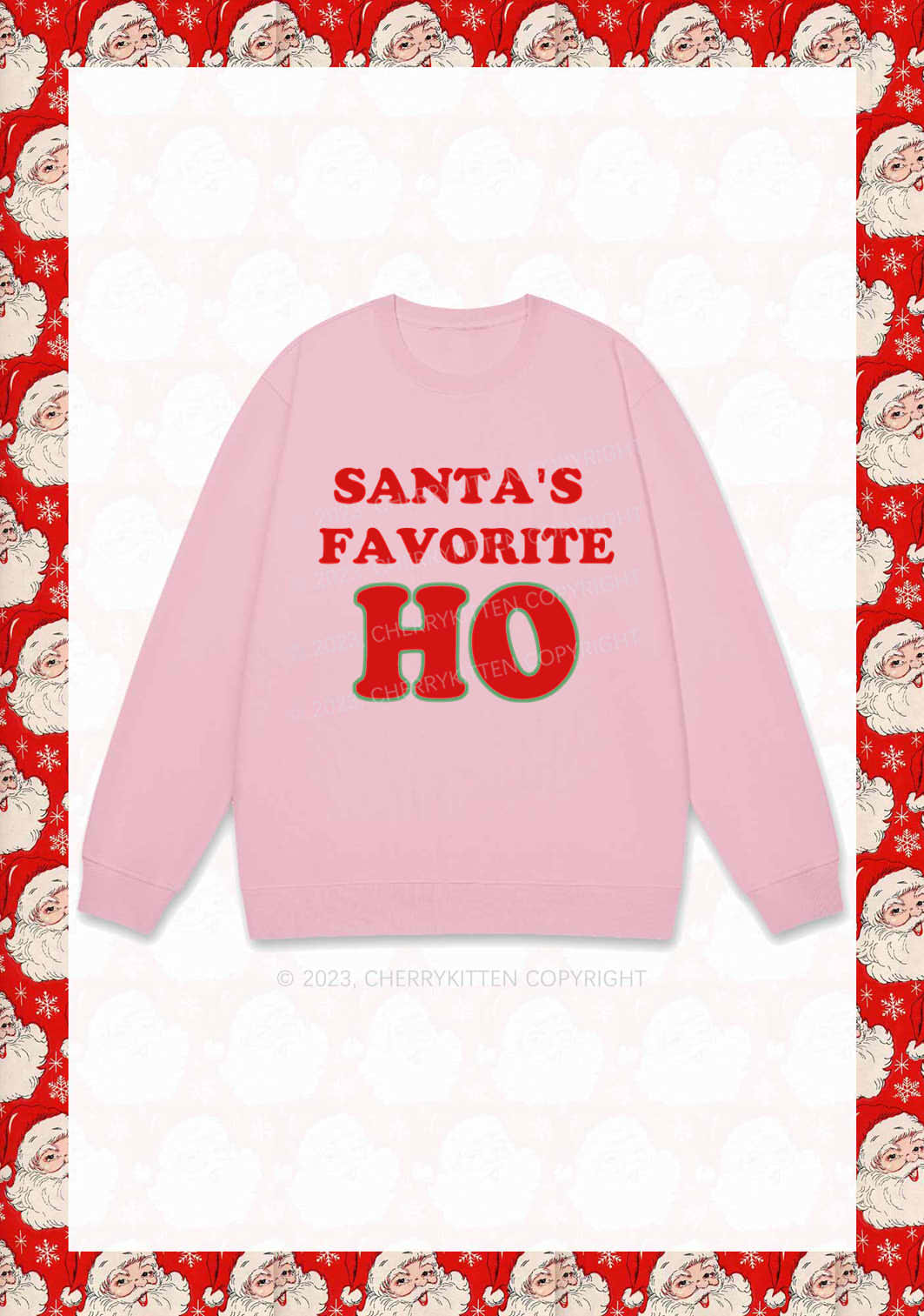 Santa's Favorite Christmas Y2K Sweatshirt Cherrykitten