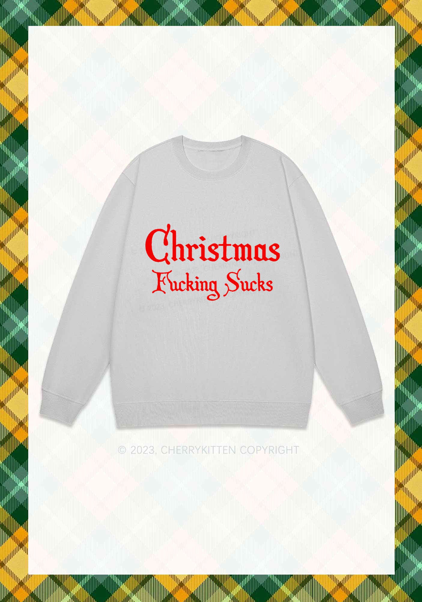 Christmas Sucks Y2K Sweatshirt Cherrykitten