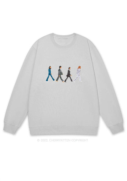 Walking Men Y2K Sweatshirt Cherrykitten