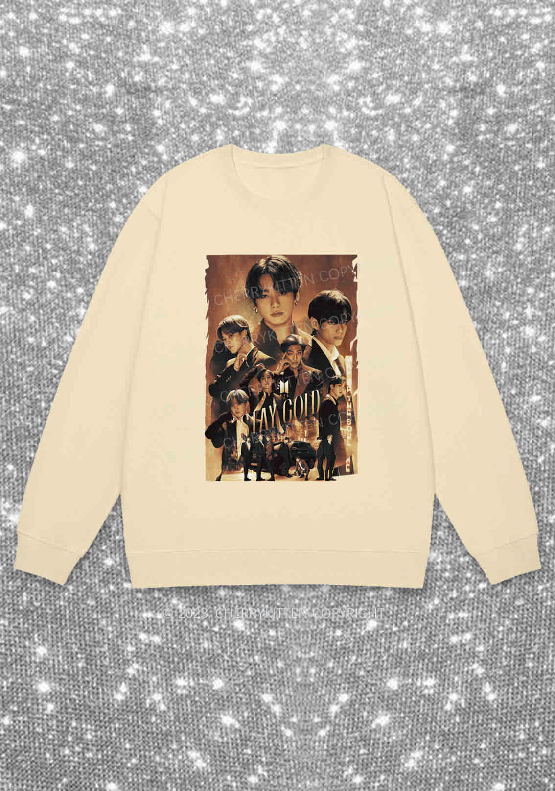 Bangtan Stay Gold Y2K Sweatshirt Cherrykitten